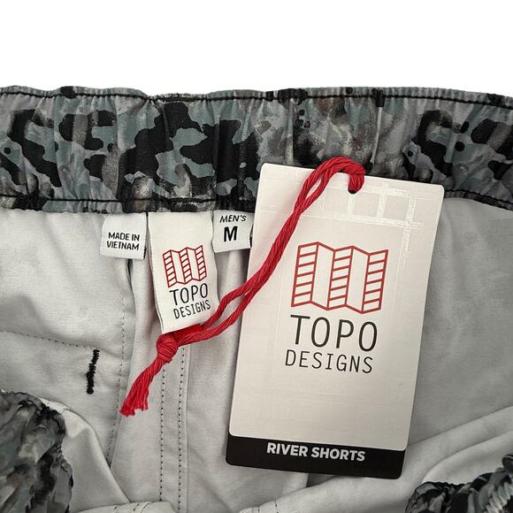 Topo Designs 6" River Shorts Mens Size Medium Abstract Camo Slate Nebula Print - Picture 6 of 7